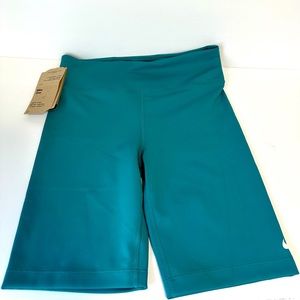 Nike girls Dri-Fit cycling shorts size Large teal color